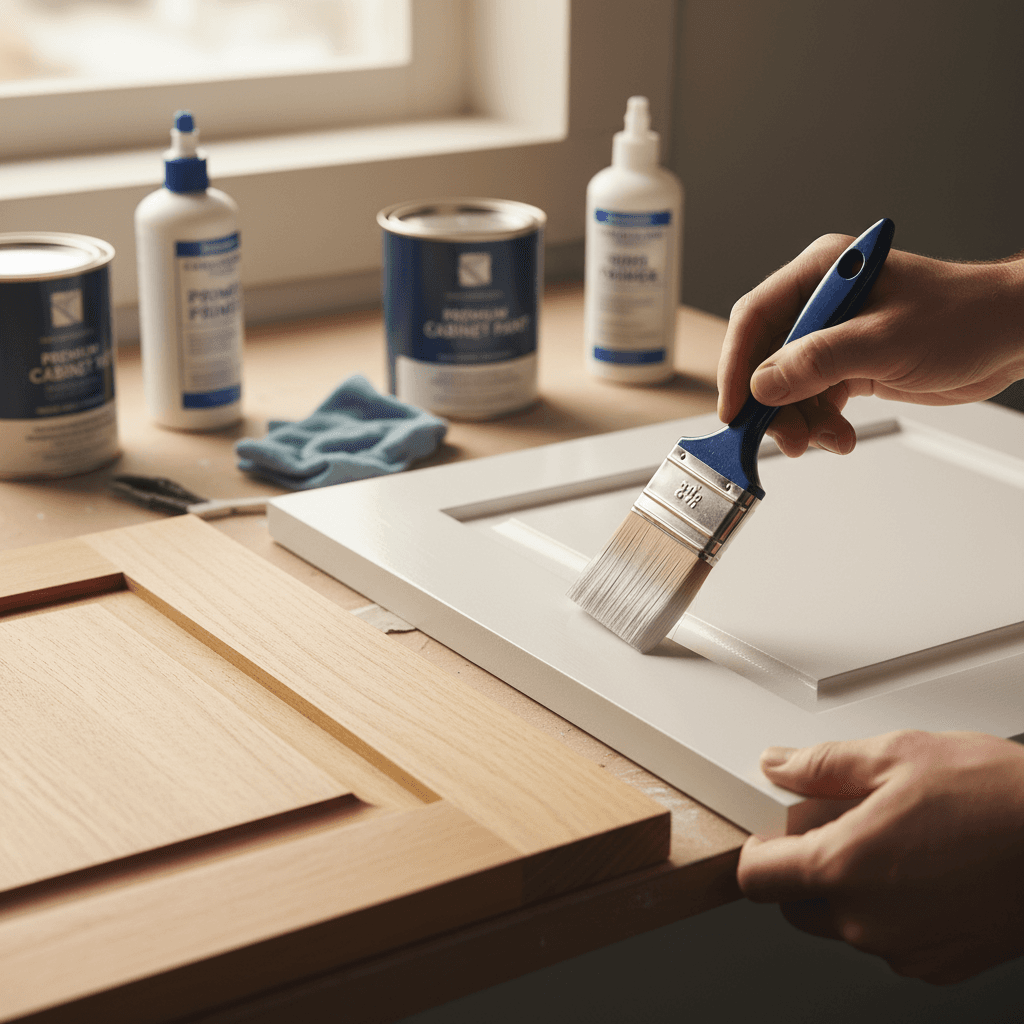 Painting kitchen cabinets with a smooth finish